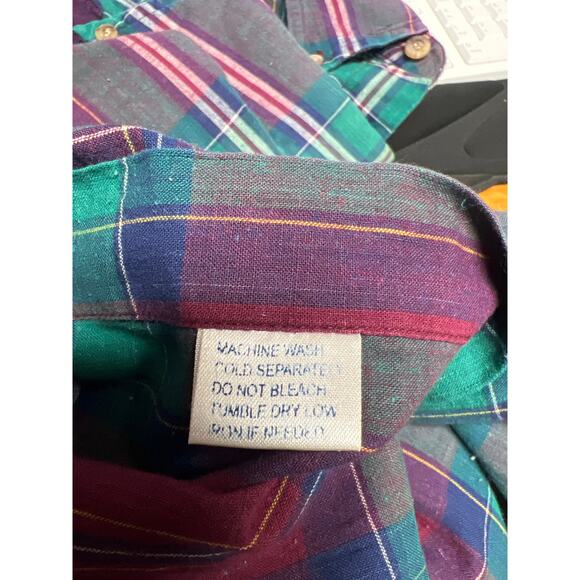 Vintage Pendleton Men’s Plaid Short Sleeve Cotton Button Up Shirt Size Large - Picture 4 of 4